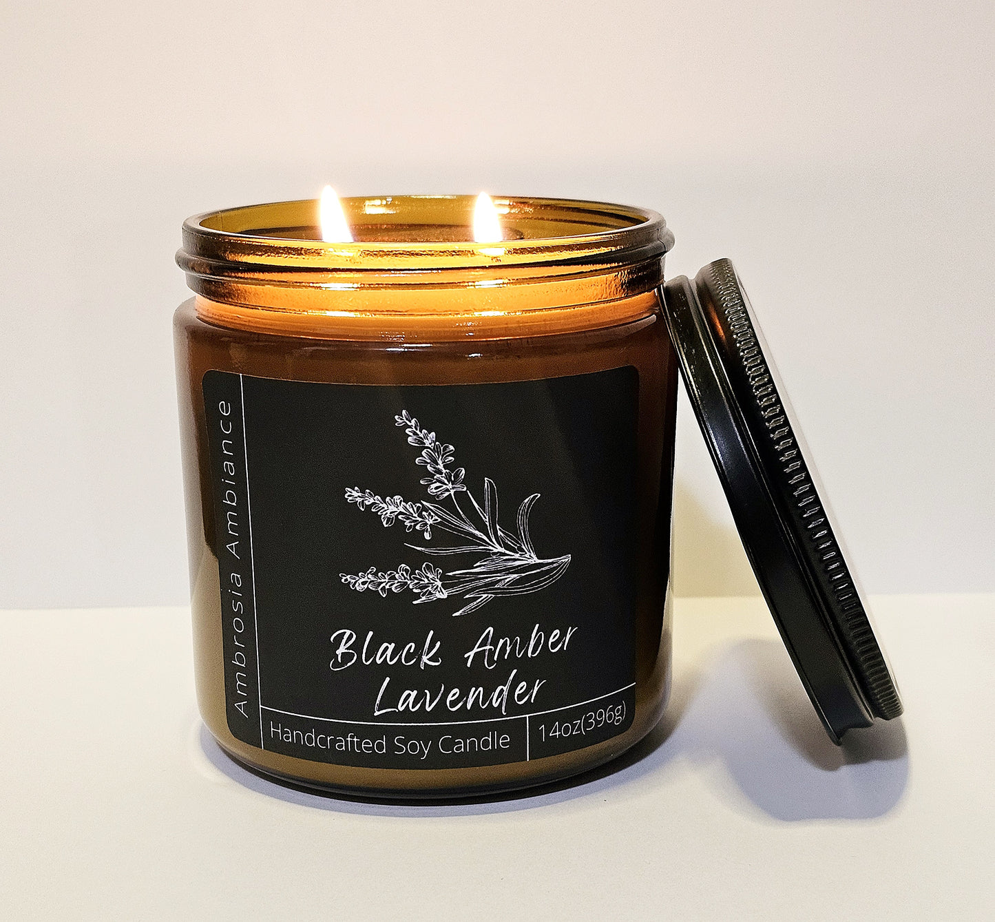 Black Amber Lavender | Soy Wax Candle