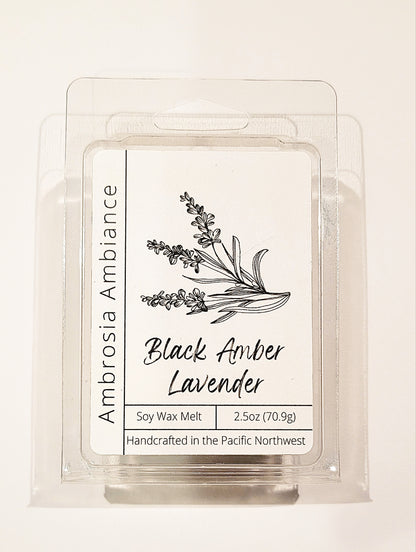 Black Amber Lavender | Soy Wax Melt